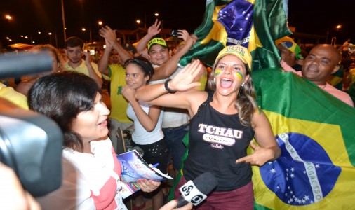 Torcida Pró Impeachment da Presidente Dilma - Espaço Alternativo. Fotos: Ney Cunha