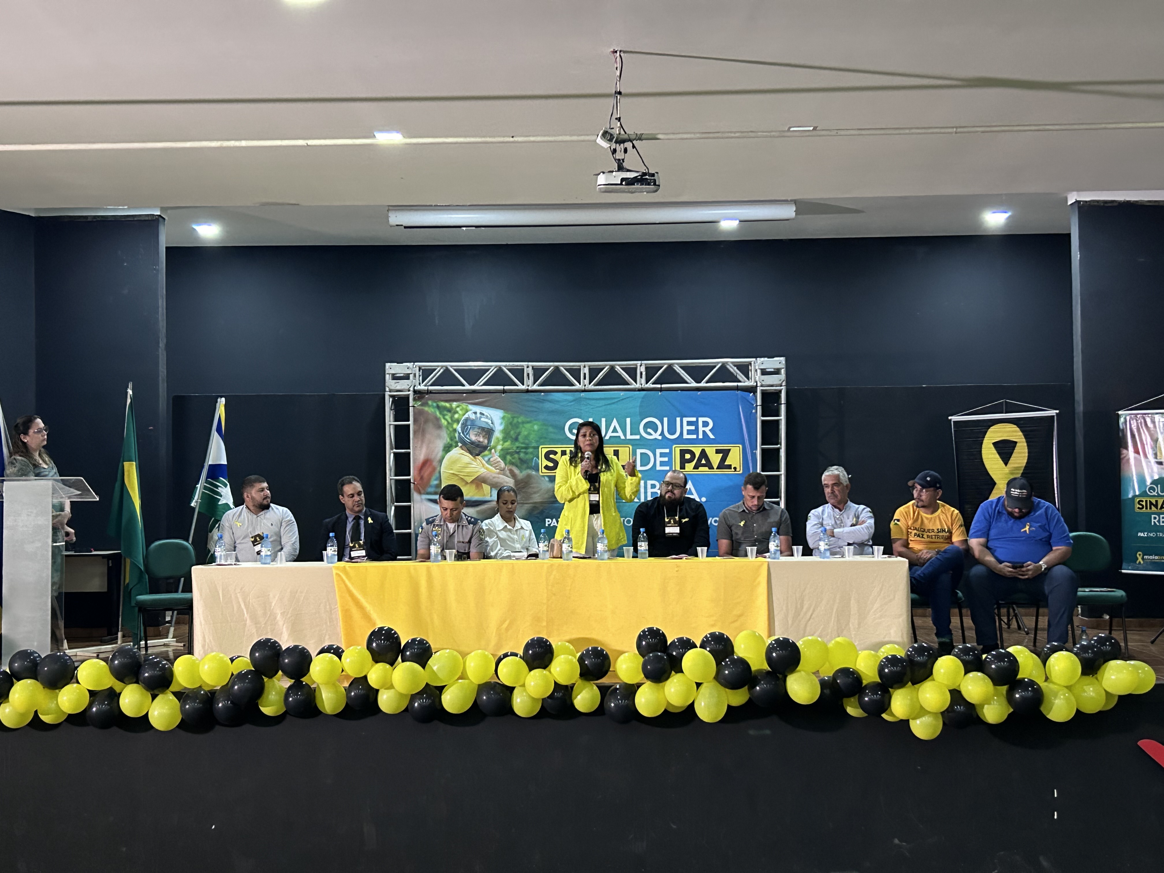 Imagens da abertura do maio amarelo em Pimenta Bueno